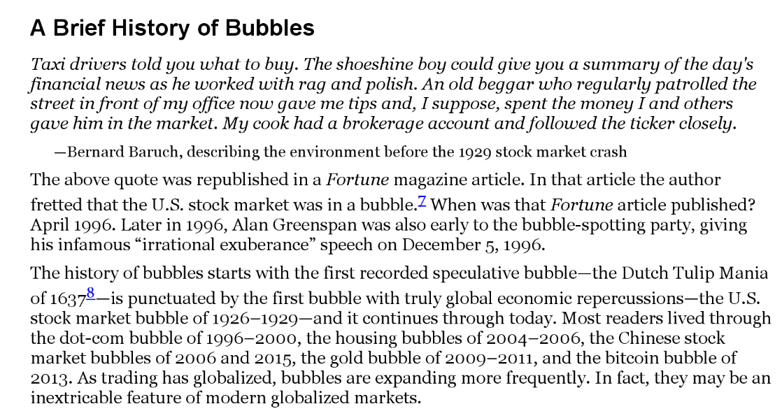 Brief History of Bubble